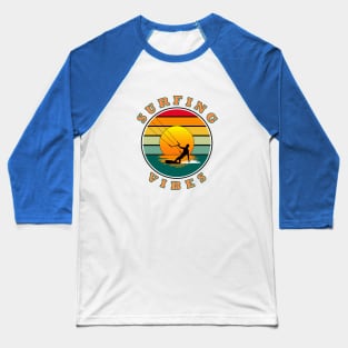 Surfing Vibes – retro  - kite surfer Baseball T-Shirt